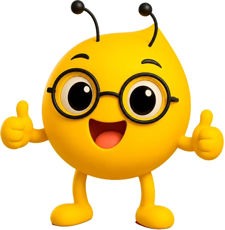 Mascote KOPSI fazendo sinal de positivo, convidando o psicólogo a aplicar o método